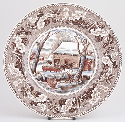 Plate Thanksgiving Frozen Up c1950s